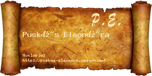 Puskás Eleonóra névjegykártya