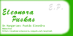 eleonora puskas business card
